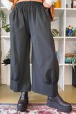 Bennie Quirky Barrel Pant Coffee Bean Pin Stripe